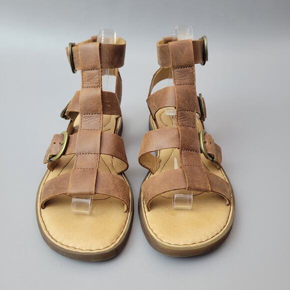 Born Haidee 7M Comfort Leather Gladiator Boho Sandals Brown - Picture 4 of 9